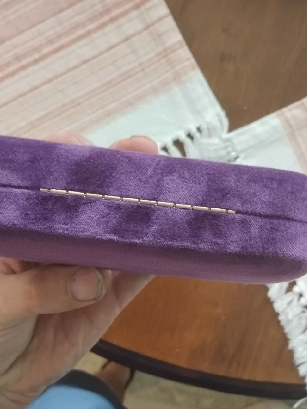 Gucci Purple Velvet Eyewear Case with Yellow Lining EUC